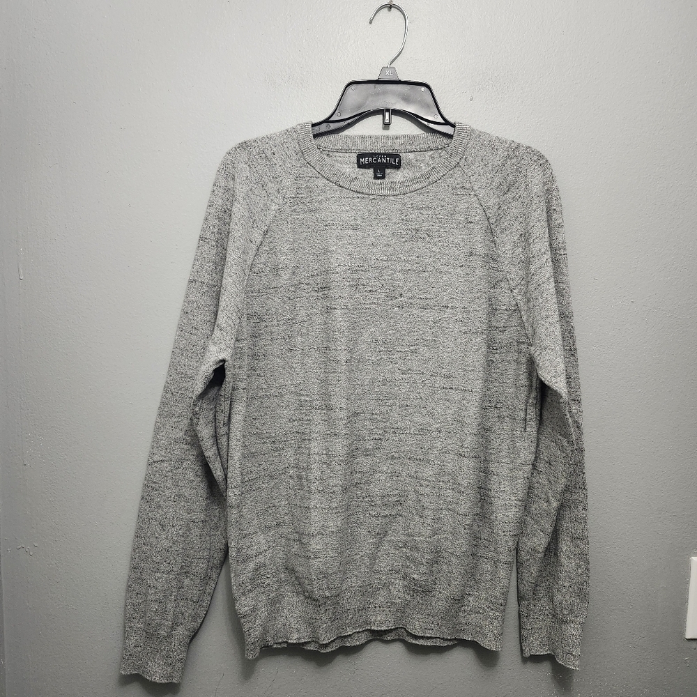 J.crew mercantile men's pullover crew neck sweater size large gray